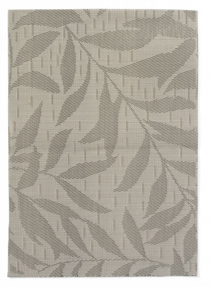 Set de table, feuilles - set, HENDI, Gris clair, 6 u., 450x300mm