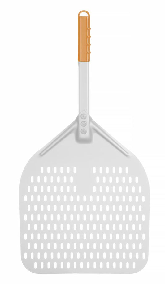 Pelle à pizza avec manche court, carrée, perforée, HENDI, 350x710mm