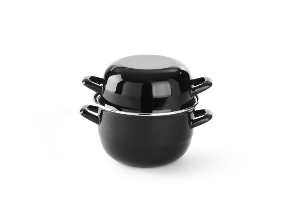 Cocotte à moules émaillée - avec couvercle, HENDI, 2,5L, ⌀200x(H)180mm