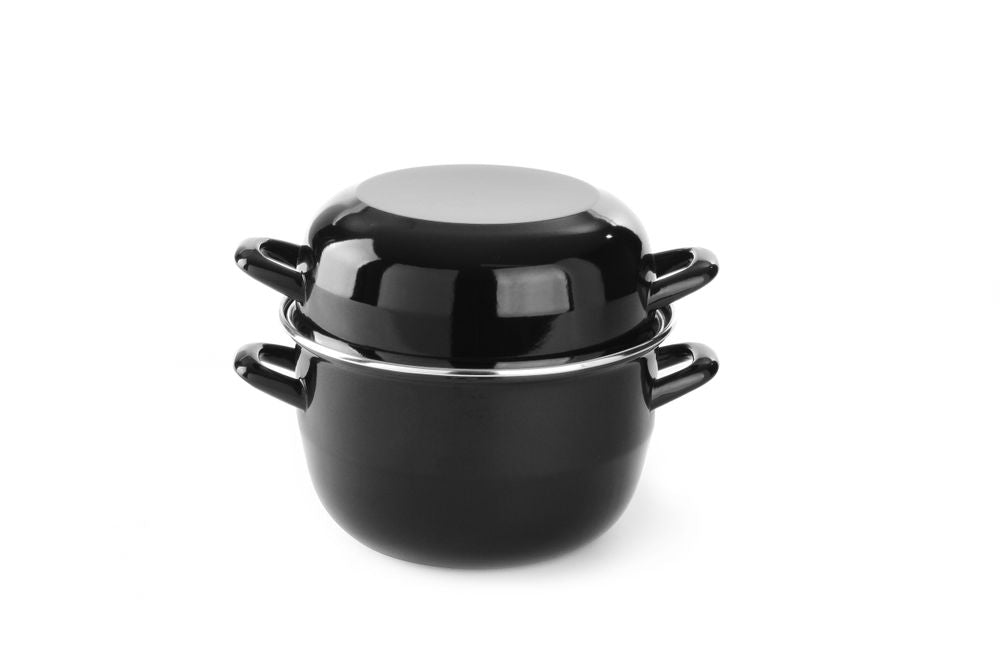 Cocotte à moules émaillée - avec couvercle, HENDI, 3,5L, ⌀220x(H)195mm