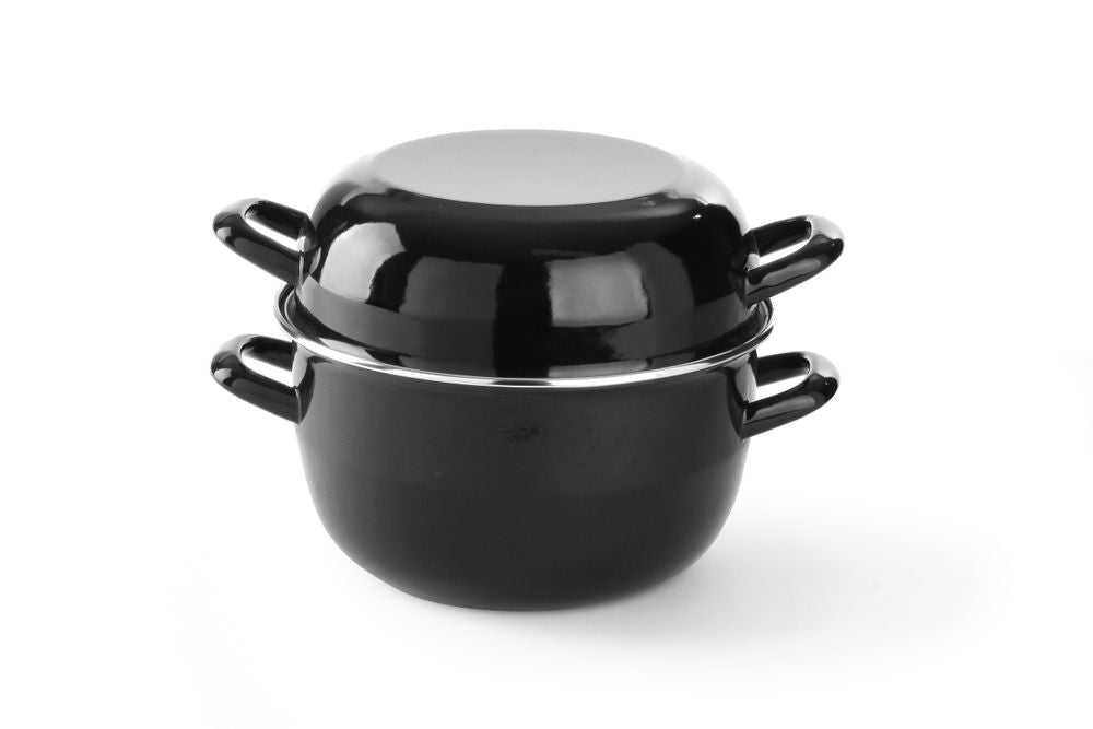Cocotte à moules émaillée - avec couvercle, HENDI, 5L, ⌀260x(H)210mm