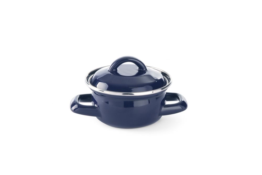 Marmite à soupe ou à sauce - avec couvercle, HENDI, bleu, 0,5L, Bleu, ⌀115x(H)95mm