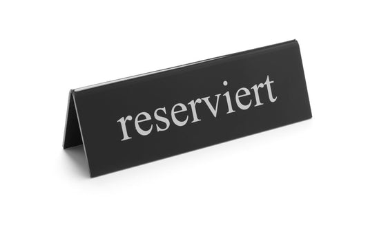 Chevalet de table réservé, HENDI, reserviert, 130x30x(H)38mm