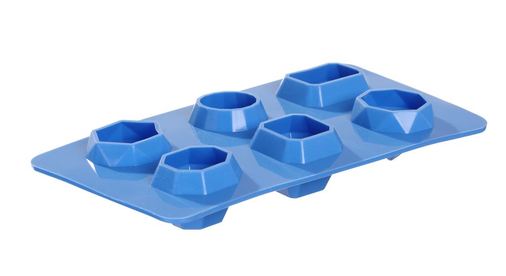 Moule à glaçons pierre précieuse, BarUp, Bleu, 2 u., 190x105x(H)30mm