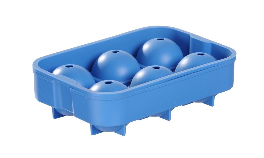 Moule à glaçons boule whisky, BarUp, Bleu, 180x125x(H)50mm