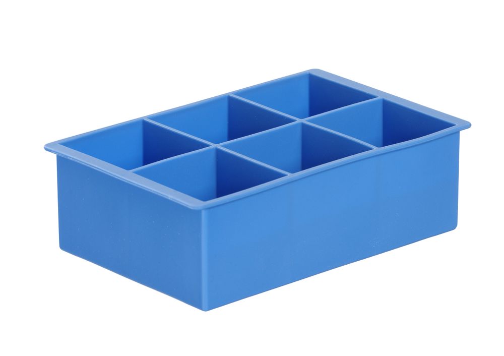Moule à glaçons cube XL, BarUp, Bleu, 170x110x(H)52mm