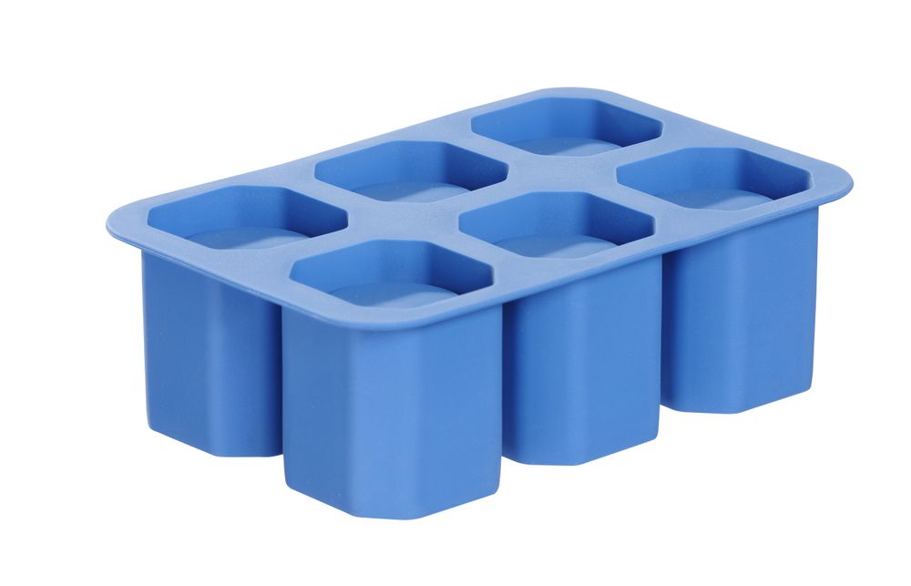 Moule à glaçons verre à shot, BarUp, Bleu, 125x190x(H)60mm