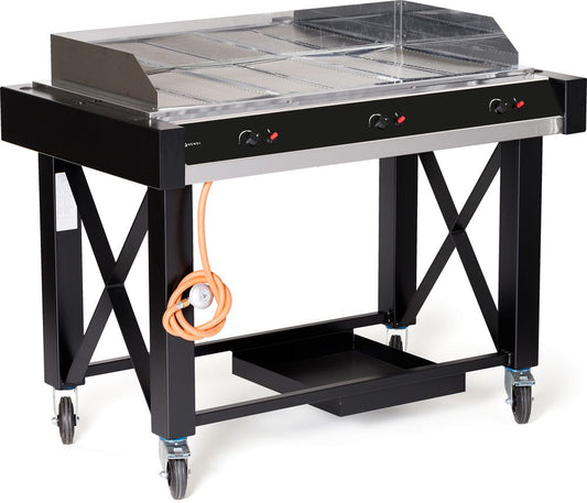 Barbecue à gaz Atlanta, HENDI, Noir, 13kW, 1285x770x(H)917mm
