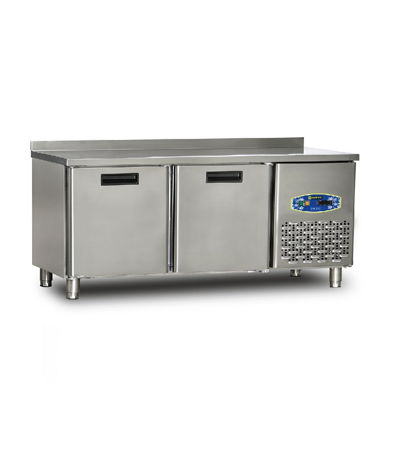 Table réfrigérée 2 porte positif - profondeur 70cm 295L - DAMPAK-  22TBF2S-70