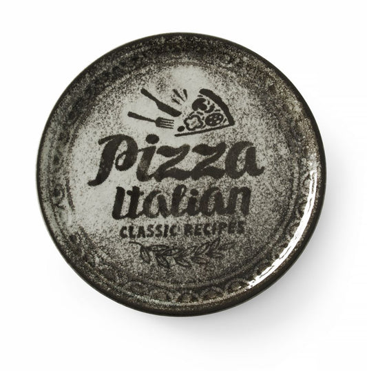 Assiette à pizza Recipe Collection Noir, HENDI, Noir, ⌀310mm