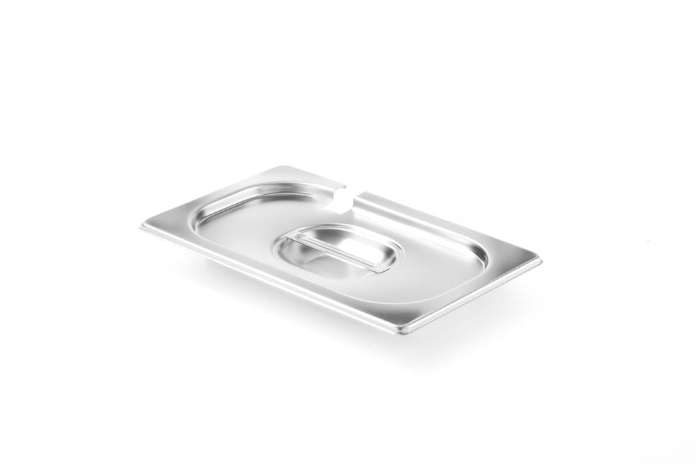 Couvercle pour bac GN avec encoche louche, HENDI, Profi Line, GN 1/4, 265x162mm