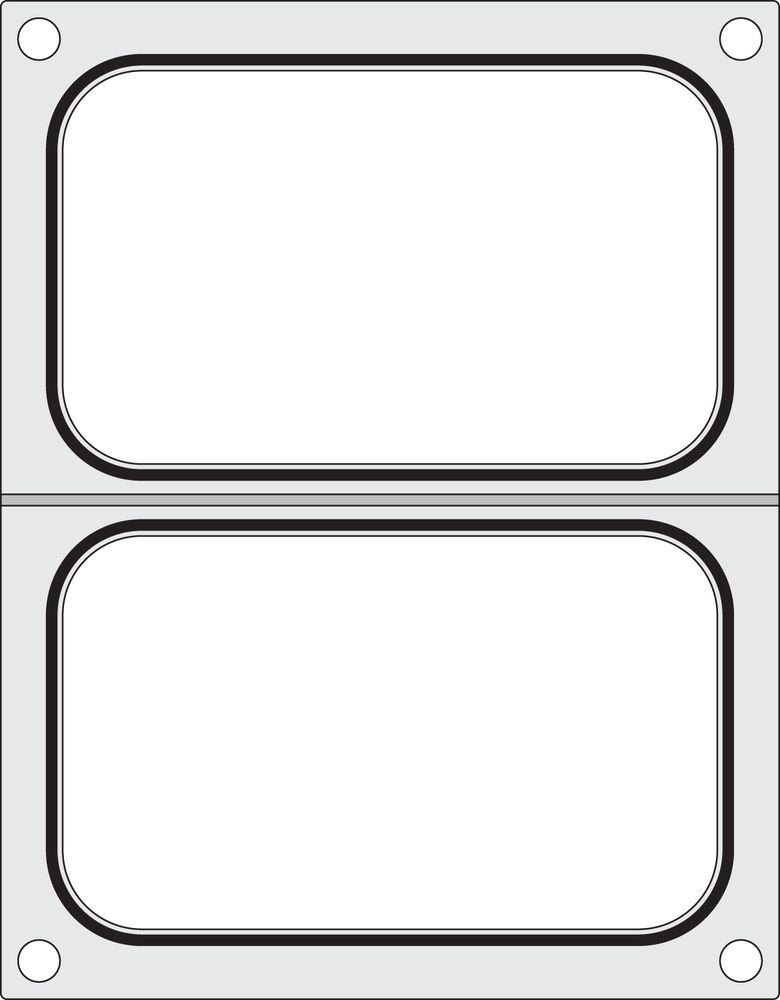 Matrice de scellage , HENDI, 2x récipients 178x113 mm