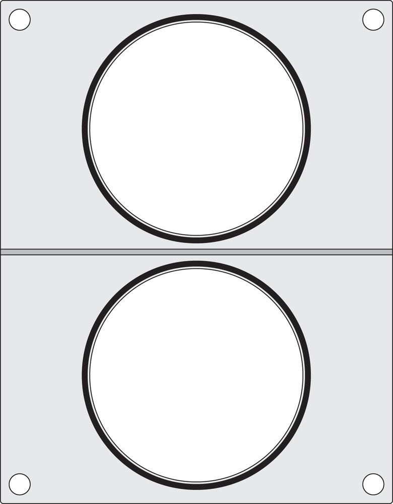 Matrice de scellage , HENDI, 2 x récipient rond ø115 mm