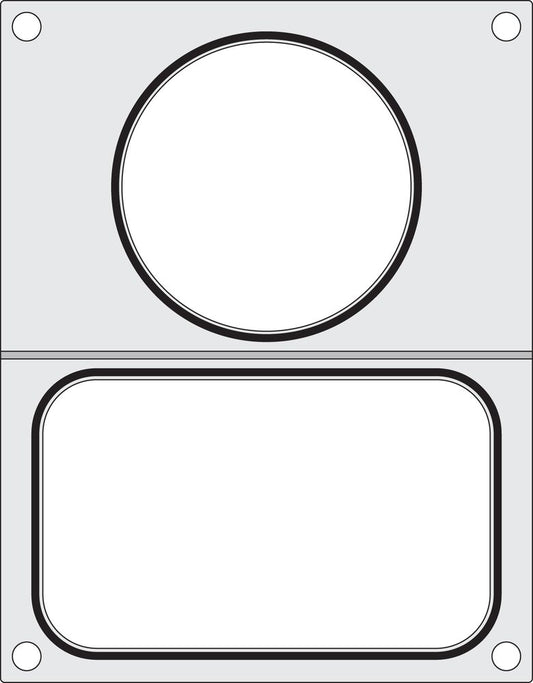 Matrice de scellage , HENDI, 2 récipients (1x 178x113 mm, 1x ø115 mm)