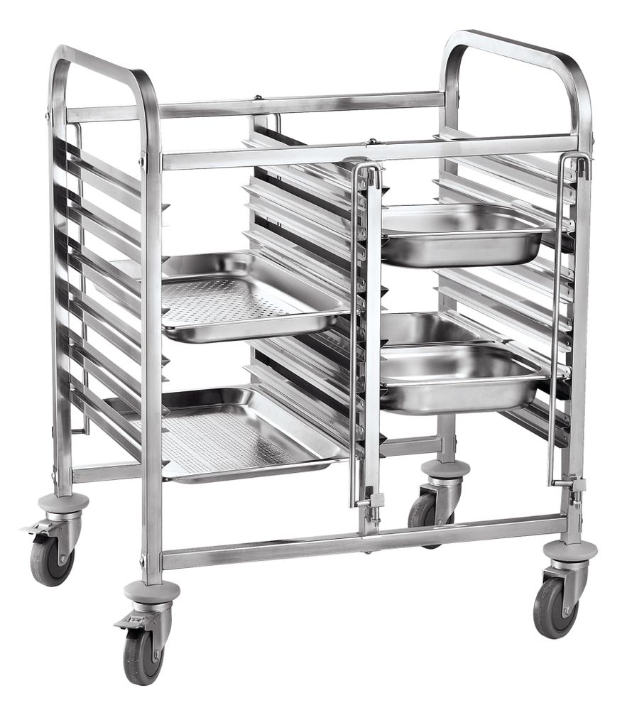 Chariot porte-plateaux double - 12 x GN 1/1, HENDI, 810x610x(H)960mm