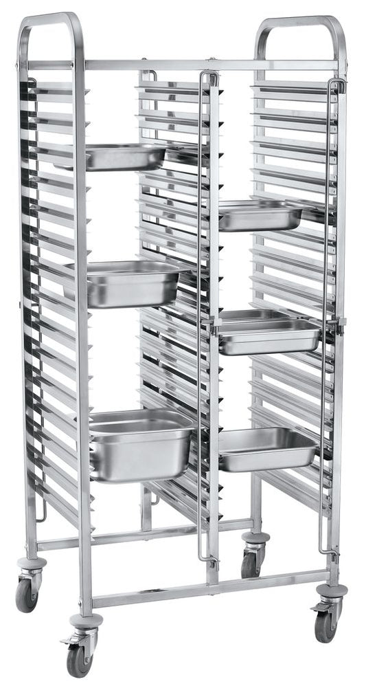 Chariot porte-plateaux double - 30 x GN 1/1, HENDI, 798x610x(H)1710mm