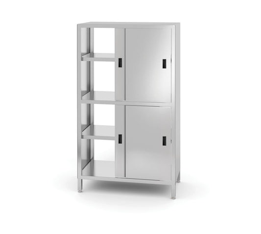Placard passe-plats avec séparation et portes coulissantes, HENDI, Kitchen Line, 1000x600x(H)1800mm