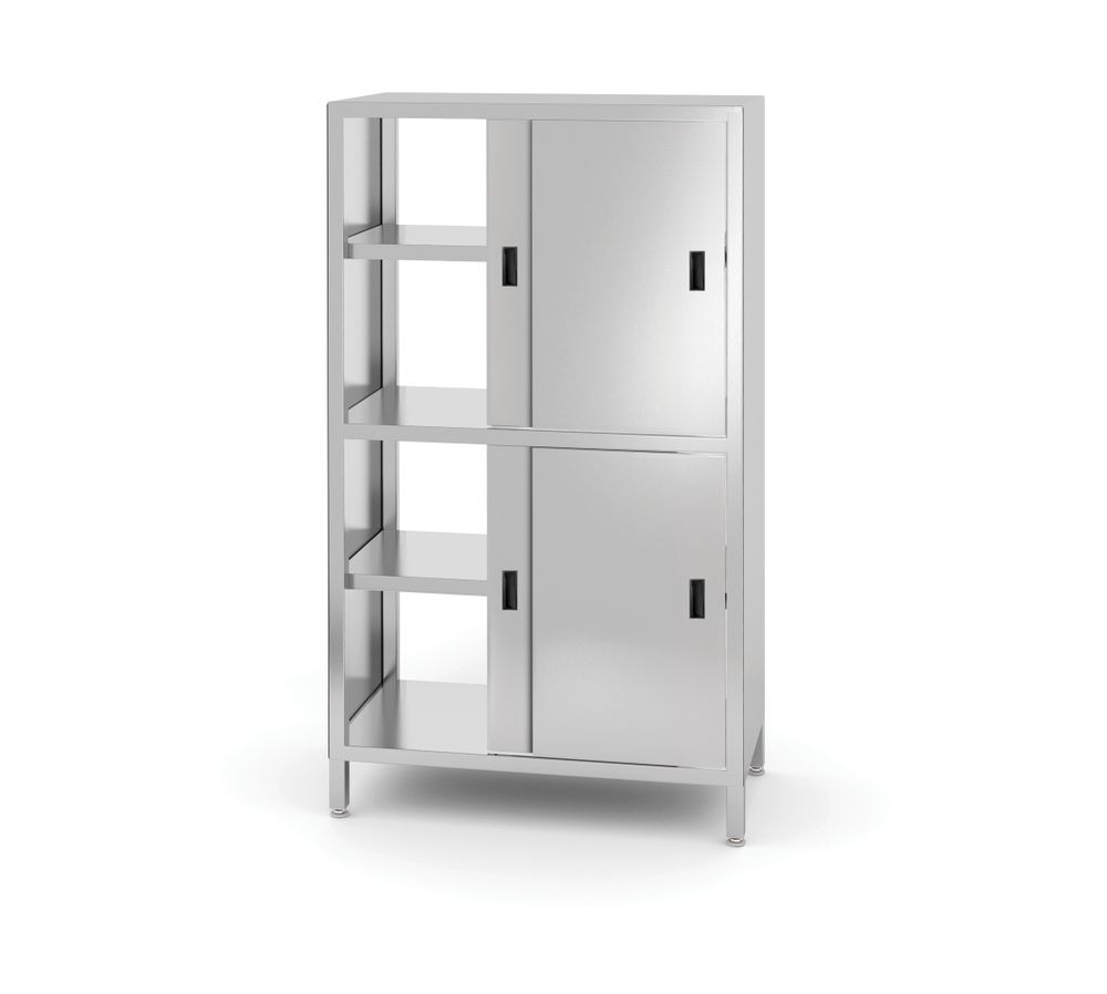 Placard passe-plats avec séparation et portes coulissantes, HENDI, Kitchen Line, 800x500x(H)1800mm