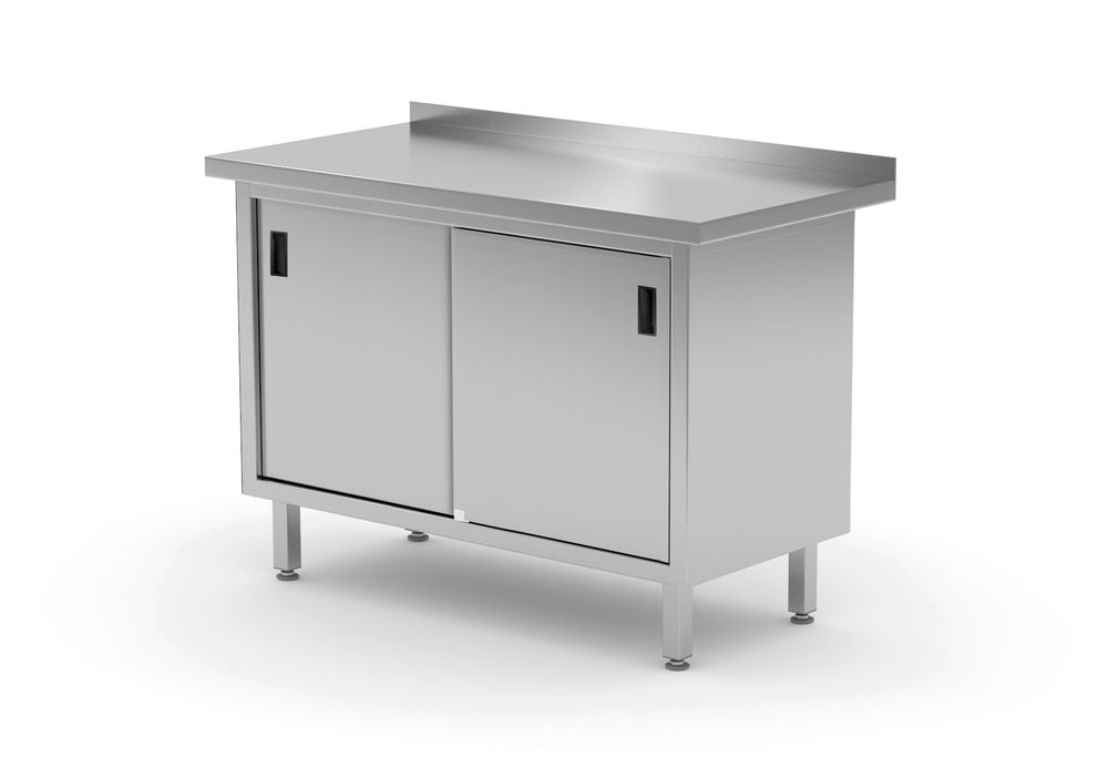 Table de travail armoire murale avec portes coulissantes - soudée, HENDI, Profi Line, 1000x600x(H)850mm