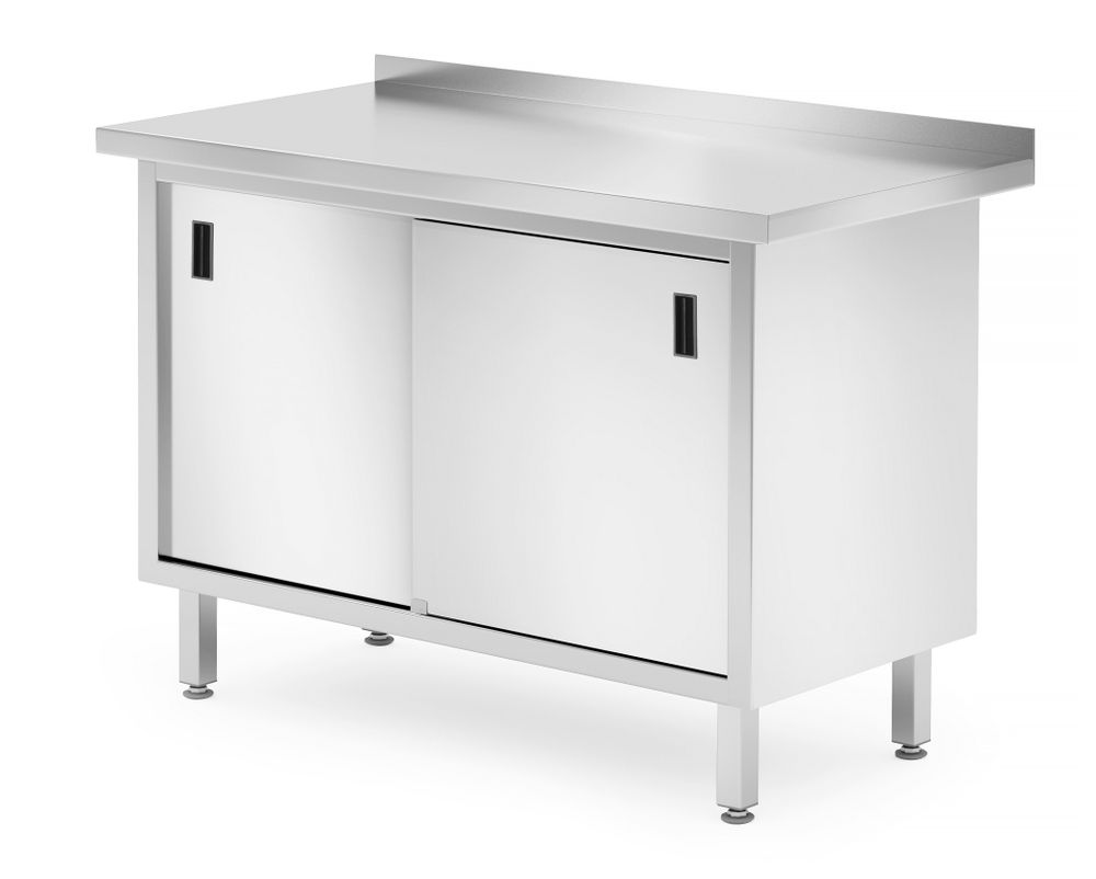 Table de travail armoire murale avec portes coulissantes - soudée, HENDI, Profi Line, 1200x600x(H)850mm
