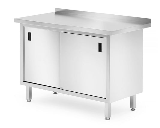 Table de travail armoire murale avec portes coulissantes - soudée, HENDI, Profi Line, 1200x600x(H)850mm