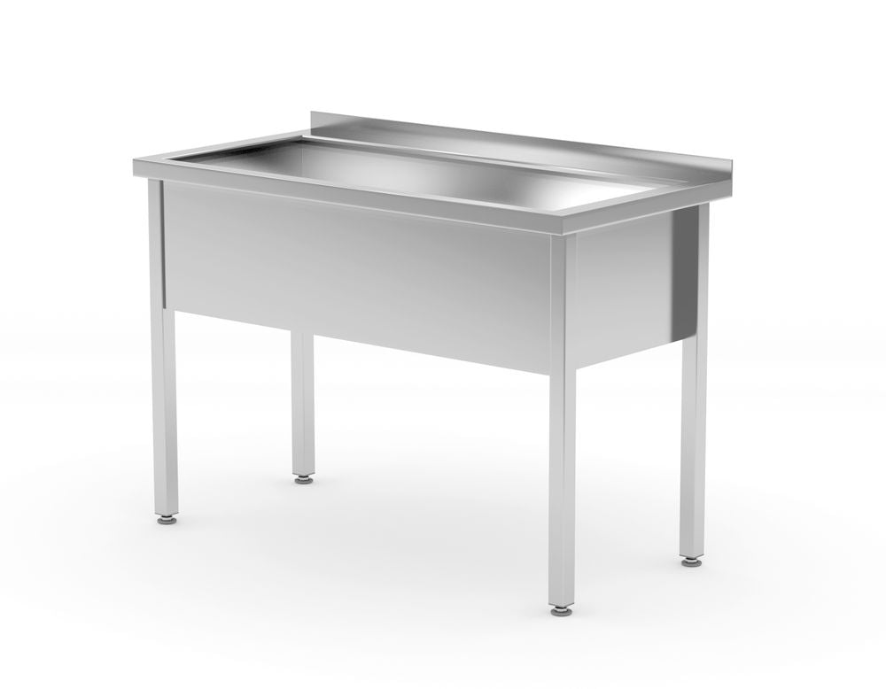 Table d’évier simple - soudée, HENDI, Profi Line, 800x600x(H)850mm