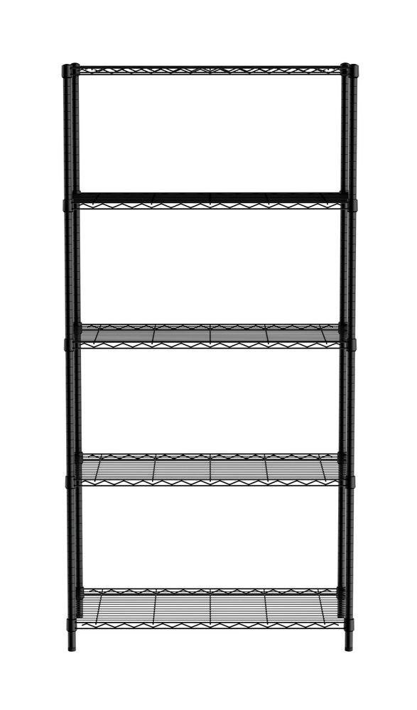 Rayonnage avec 5 étagères, HENDI, Noir, 910x455x(H)1830mm