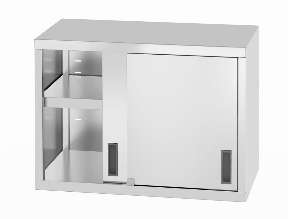 Armoire suspendue avec portes coulissantes – soudée, profondeur : 400 mm, HENDI, Profi Line, 800x400x(H)600mm
