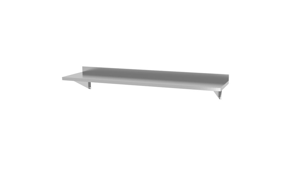 Étagère murale avec 2 supports en acier, HENDI, 1200x300x(H)250mm