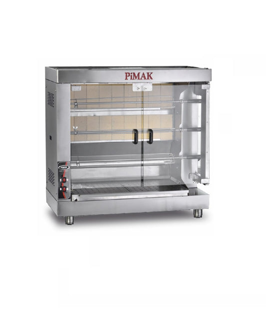 Rôtissoire pro murale 3 broches à poser 15 poulets ELECTRIQUE - PIMAK -  M004-DE