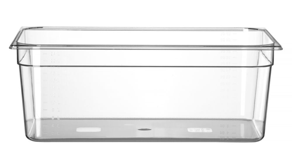 Bac Gastronorme 1/1, HENDI, Profi Line, GN 1/1, 24L, Transparent, 530x325x(H)200mm