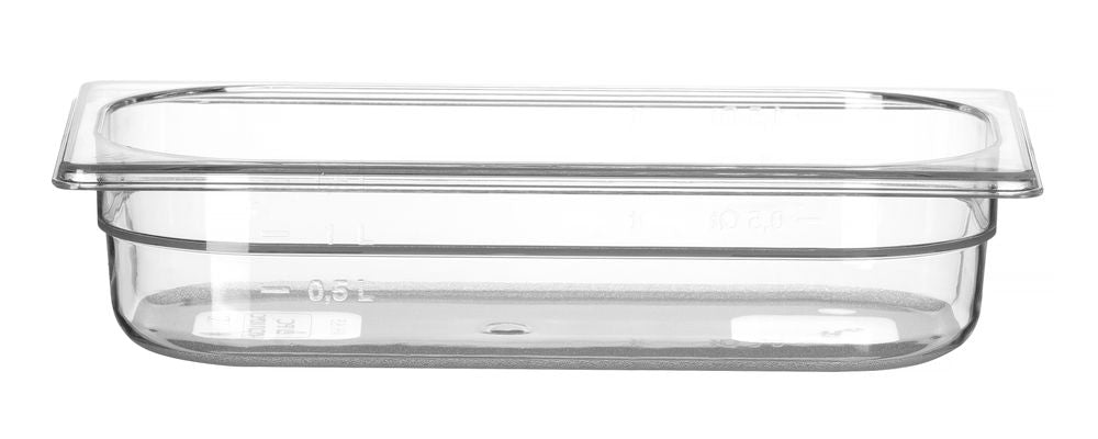 Bac Gastronorme 1/3, HENDI, Profi Line, GN 1/3, 2,5L, Transparent, 325x176x(H)65mm