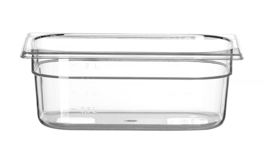 Bac Gastronorme 1/4, HENDI, Profi Line, GN 1/4, 2,8L, Transparent, 265x162x(H)100mm