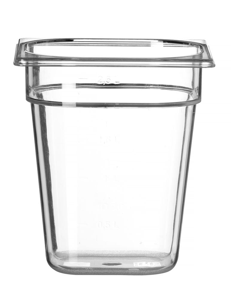 Bac Gastronorme 1/6, HENDI, Profi Line, GN 1/6, 3,4L, Transparent, 176x162x(H)200mm