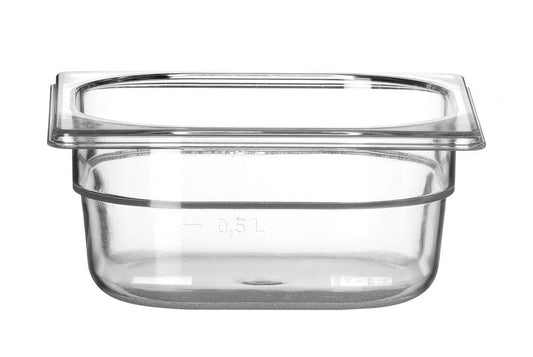 Bac Gastronorme 1/6, HENDI, Profi Line, GN 1/6, 1L, Transparent, 176x162x(H)65mm