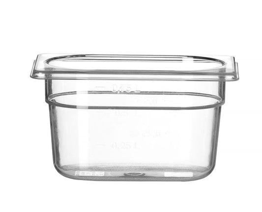 Bac Gastronorme 1/9, HENDI, Profi Line, GN 1/9, 1L, Transparent, 176x108x(H)100mm