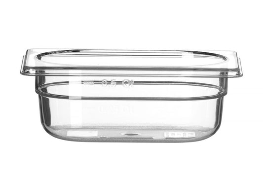 Bac Gastronorme 1/9, HENDI, Profi Line, GN 1/9, 0,6L, Transparent, 176x108x(H)65mm