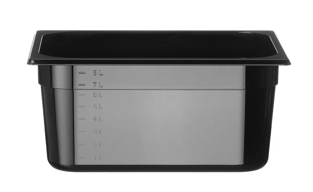 Bac gastronorme 1/2, HENDI, Profi Line, GN 1/2, 9,5L, Noir, 325x265x(H)150mm