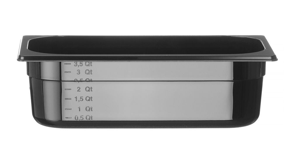 Bac gastronorme 1/3, HENDI, Profi Line, GN 1/3, 4L, Noir, 325x176x(H)100mm
