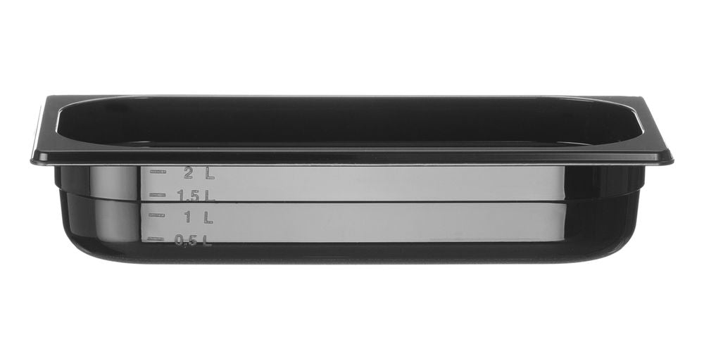 Bac gastronorme 1/3, HENDI, Profi Line, GN 1/3, 2,5L, Noir, 325x176x(H)65mm