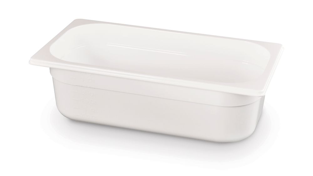 Bac gastronorme 1/3, HENDI, GN 1/3, 4L, Blanc, 325x176x(H)100mm