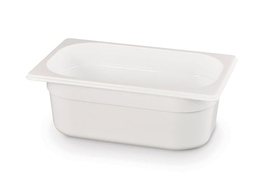 Bac gastronorme 1/4, HENDI, GN 1/4, 2,8L, Blanc, 265x162x(H)100mm