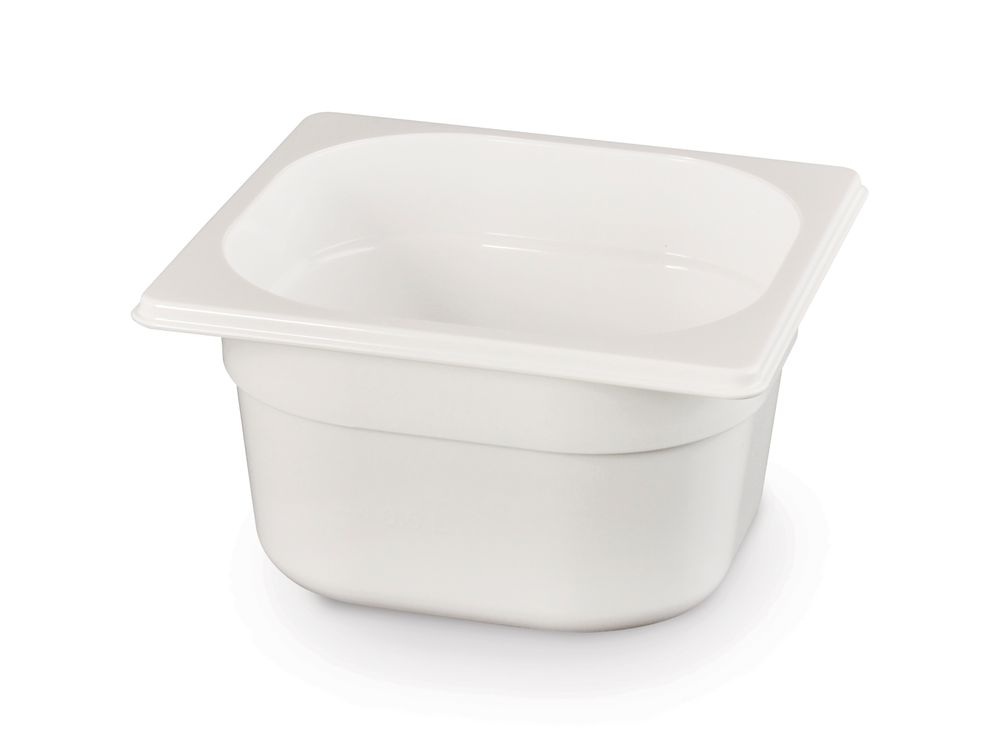 Bac gastronorme 1/6, HENDI, GN 1/6, 1,6L, Blanc, 176x162x(H)100mm