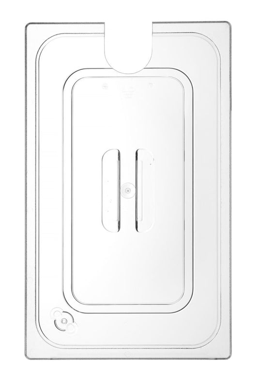 Couvercle gastronorme avec encoche pour thermoplongeur, HENDI, GN 1/1, Transparent, 530x325mm