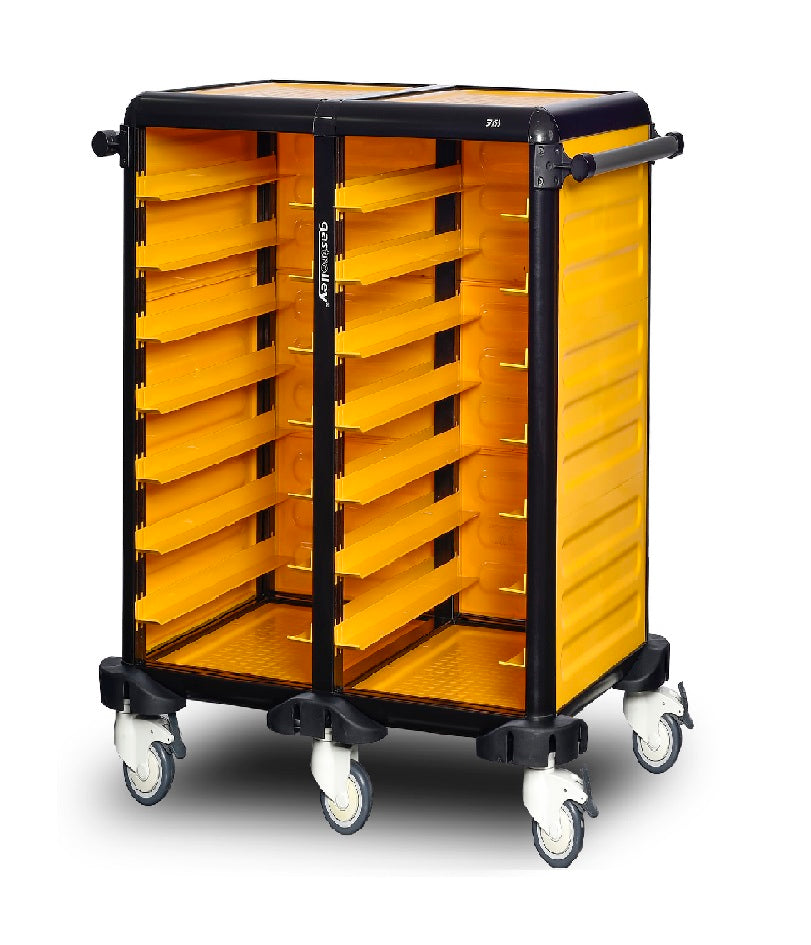 Chariot de transport bacs GN 1/1  ouvert en façade double 7 niveaux - GASTROLLEY -  G.GN.75.D.3