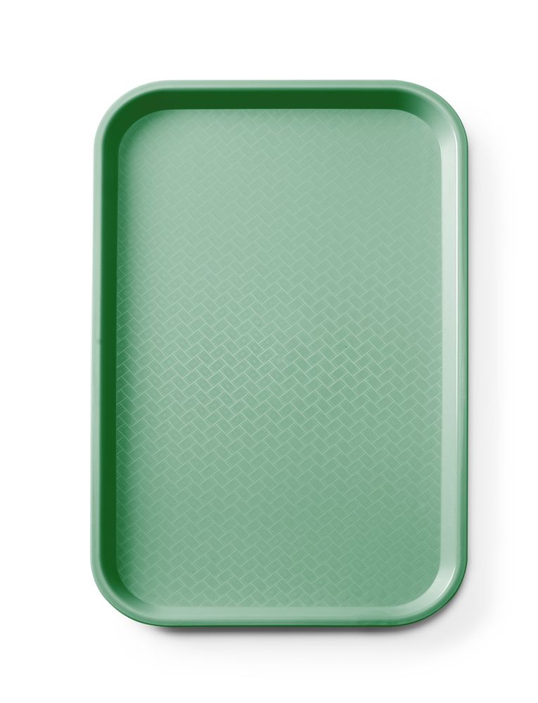 Plateau fastfood en polypropylène GN 1/1, AmerBox, GN 1/1, Vert, 530x325x(H)20mm