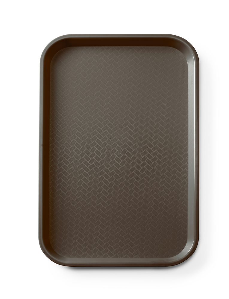 Plateau fastfood en polypropylène GN 1/1, AmerBox, GN 1/1, Brun, 530x325x(H)20mm