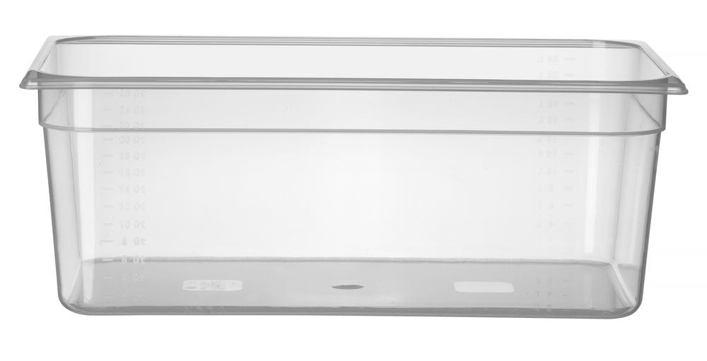 Bac Gastronorme 1/1, HENDI, Profi Line, GN 1/1, 28L, Transparent, 530x325x(H)200mm
