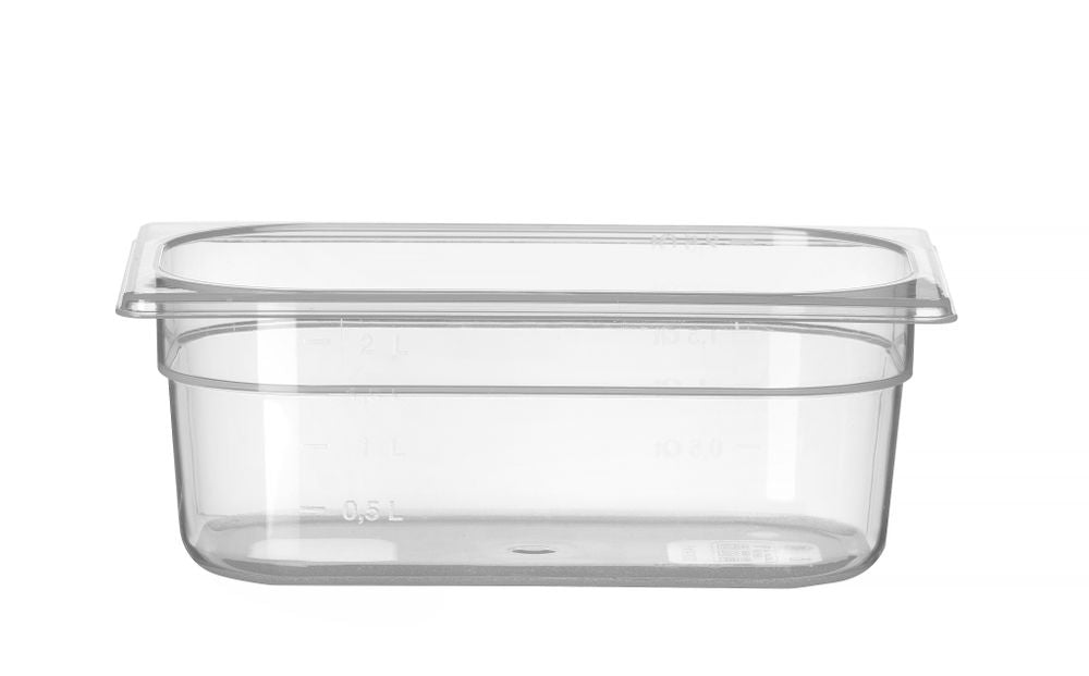 Bac Gastronorme 1/4, HENDI, Profi Line, GN 1/4, 2,8L, Transparent, 265x162x(H)100mm