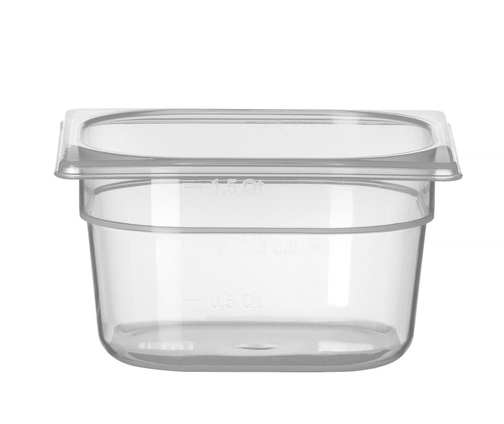 Bac Gastronorme 1/6, HENDI, Profi Line, GN 1/6, 1,6L, Transparent, 176x162x(H)100mm
